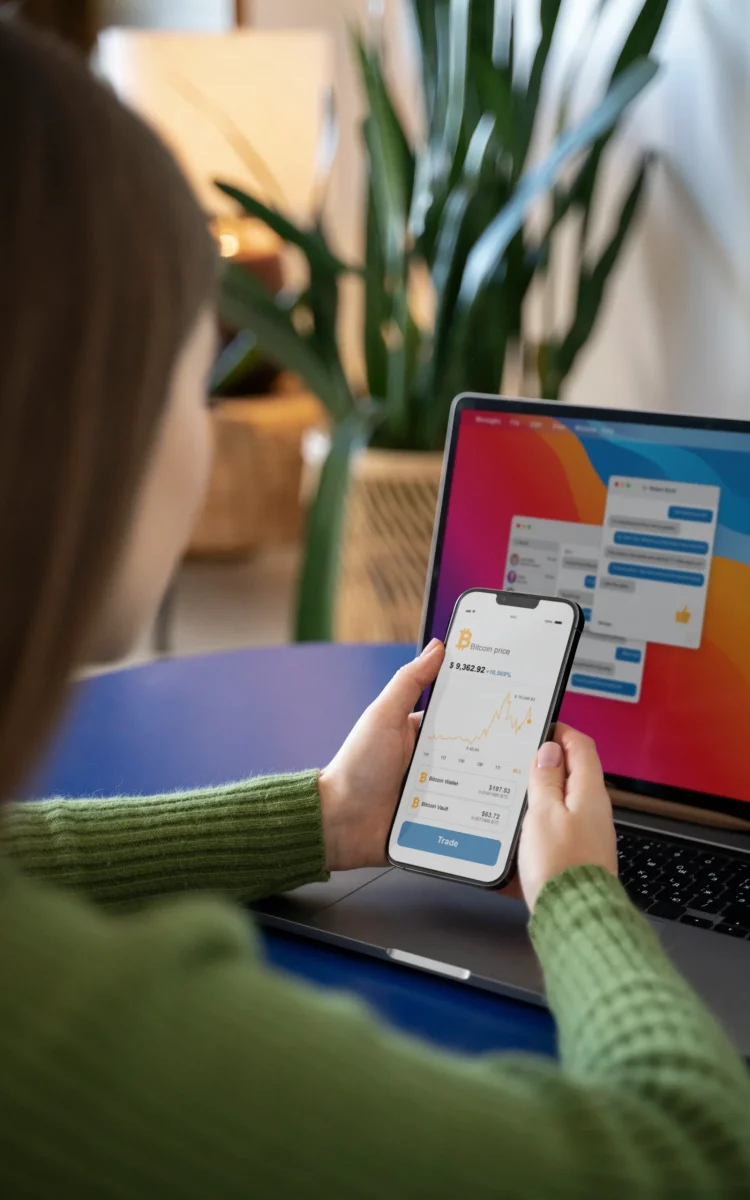 mujer-buscando-monedas-criptograficas-usando-su-telefono-inteligente-mientras-esta-en-casa_11zon